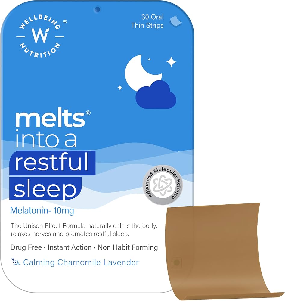 Wellbeing Nutrition Plant-based Melts Melatonin for Better Sleep